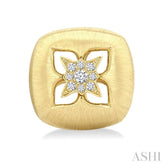 .08CTRDDM FLORAL STUD ER YG 14K-G